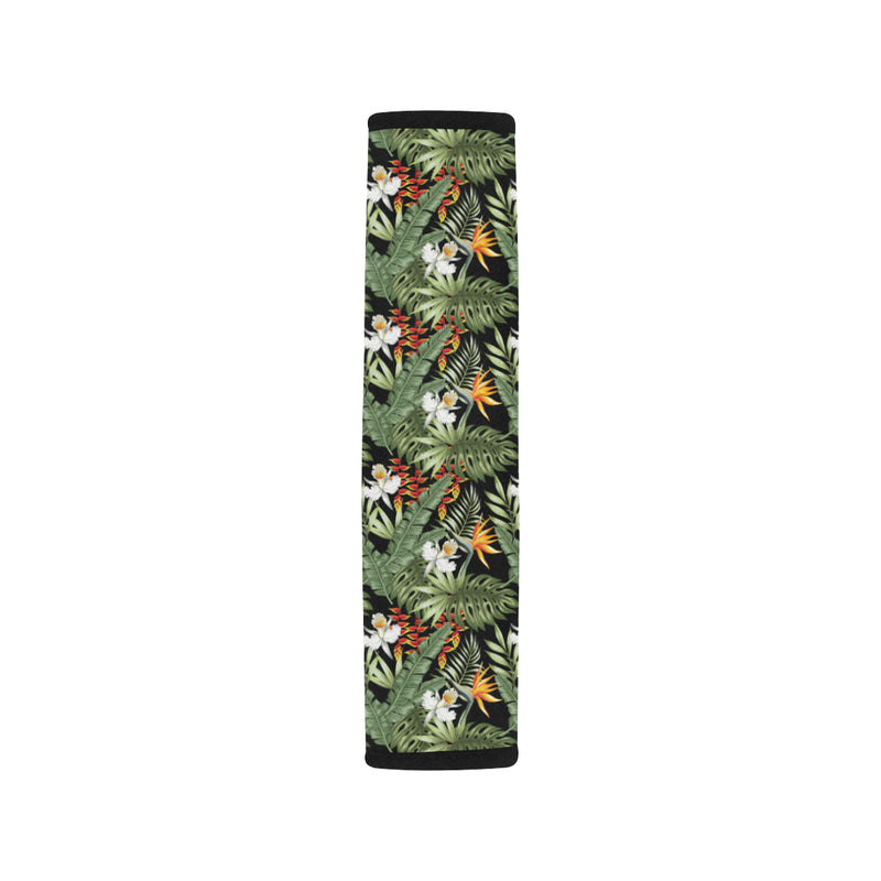 Bird Of Paradise Pattern Print Design 02 Car Seat Belt Cover