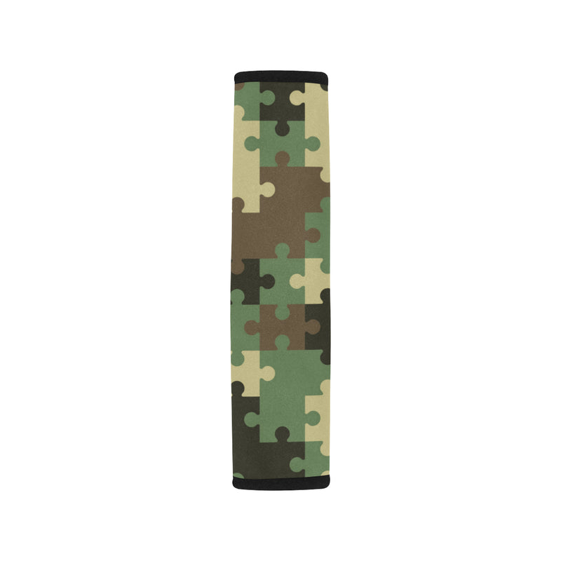 Puzzle Camo Pattern Print Design A03 Car Seat Belt Cover