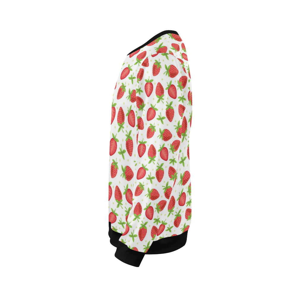 Strawberry Pattern Print Design SB07 Men Long Sleeve Sweatshirt