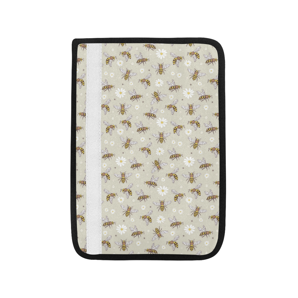 Bee Pattern Print Design 03 Car Seat Belt Cover