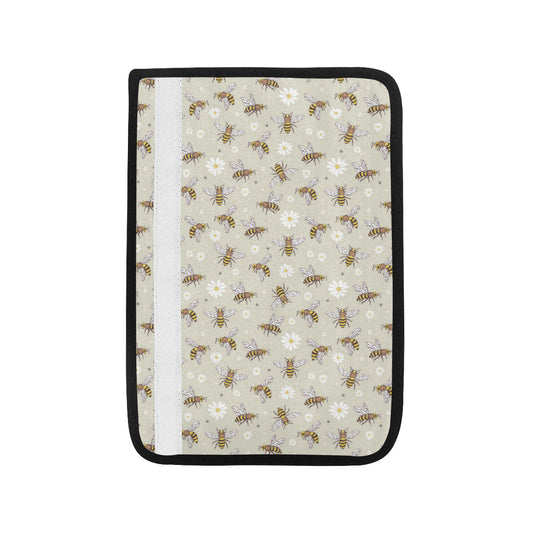 Bee Pattern Print Design 03 Car Seat Belt Cover