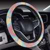 Gerberas Pattern Print Design GB04 Steering Wheel Cover with Elastic Edge
