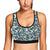 Surf Wave Pattern Sports Bra