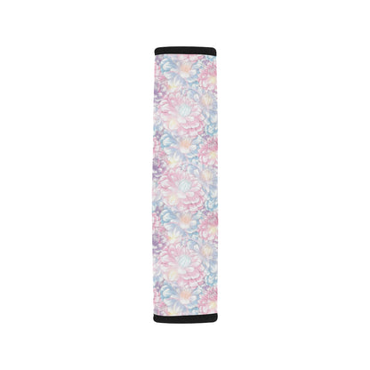 Dahlia Pattern Print Design 01 Car Seat Belt Cover