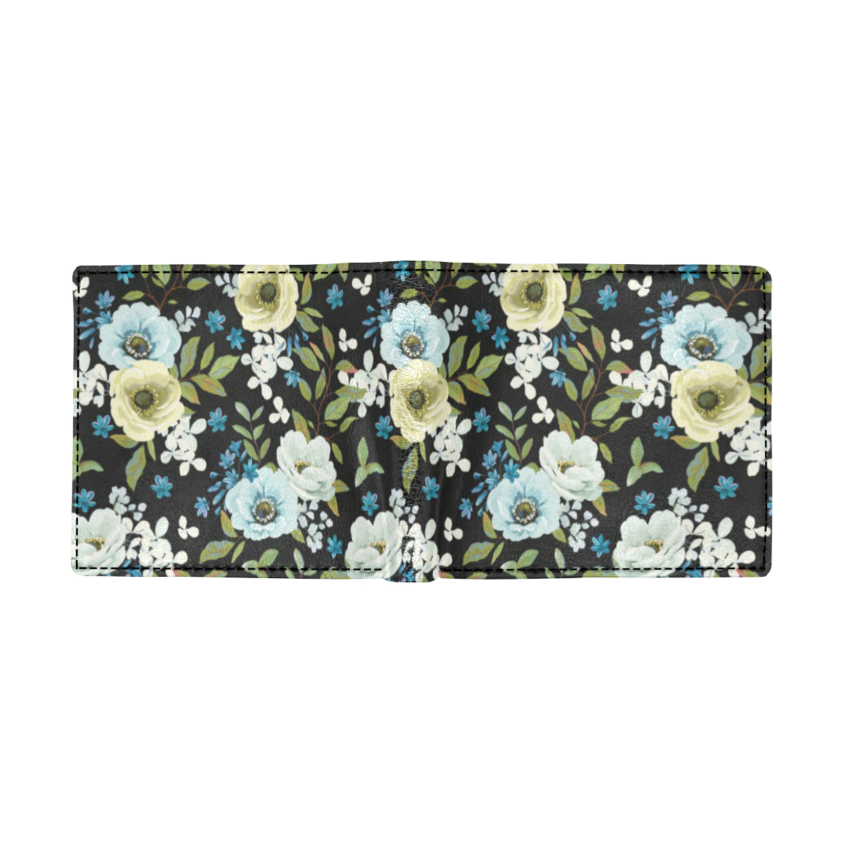 Anemone Pattern Print Design AM03 Men's ID Card Wallet
