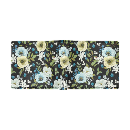 Anemone Pattern Print Design AM03 Men's ID Card Wallet