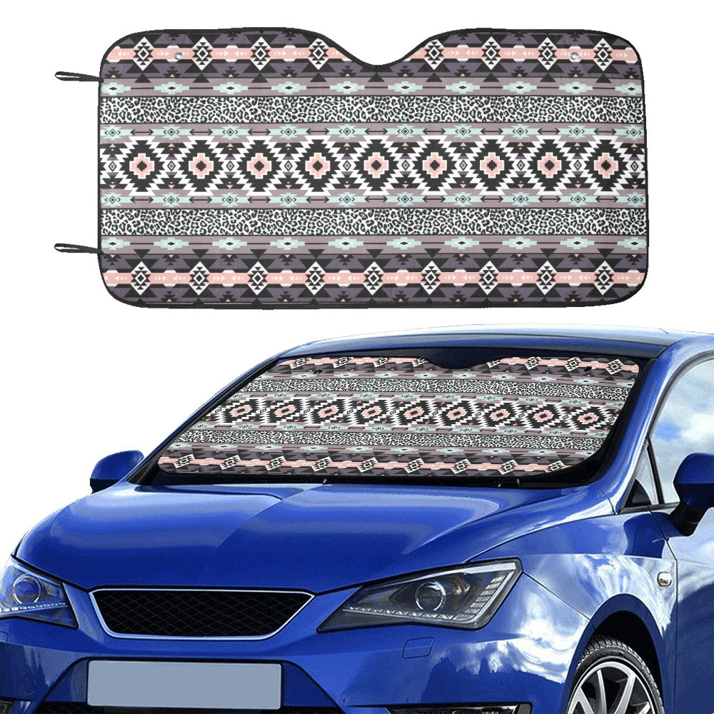 Safari Pattern Print Design LKS302 Car front Windshield Sun Shade
