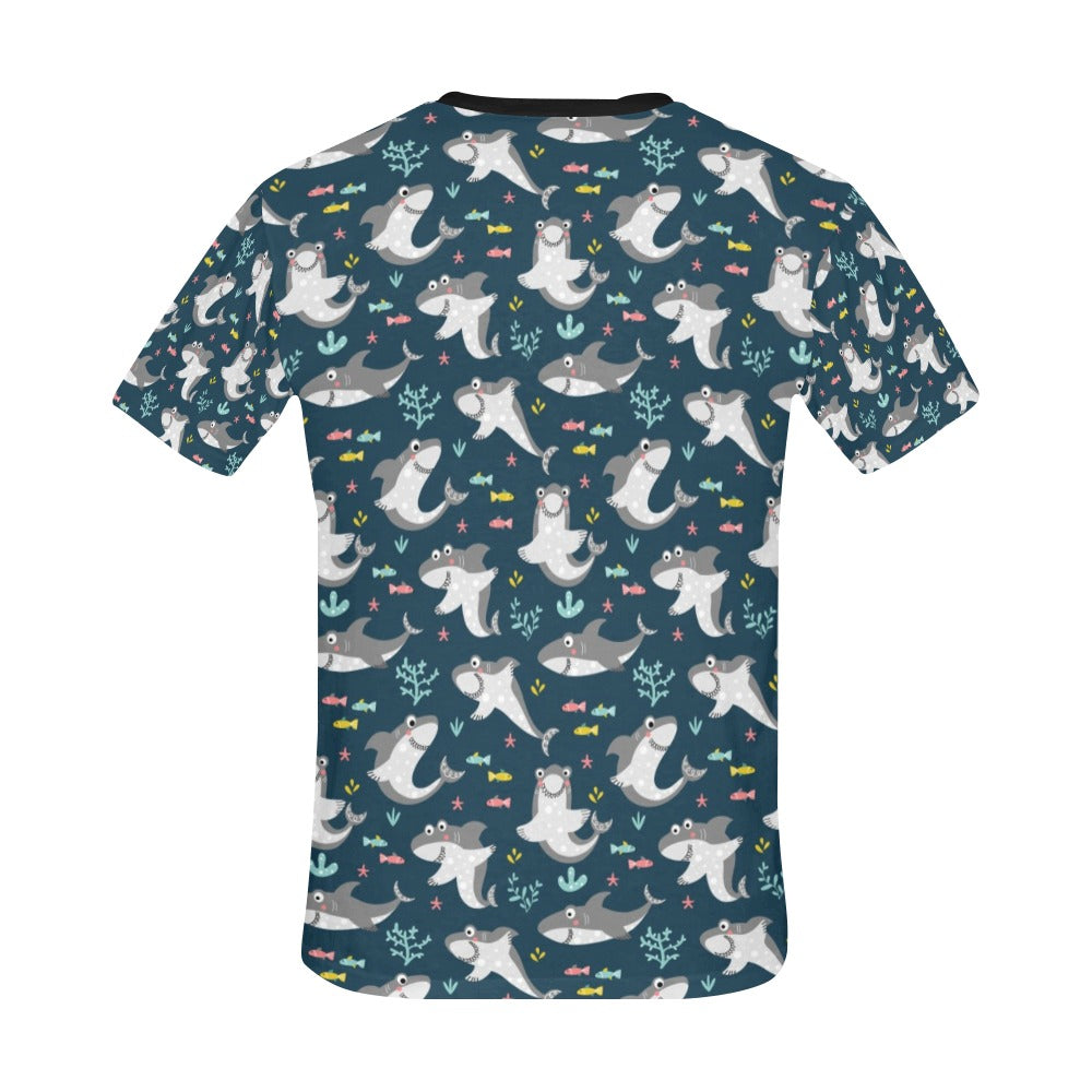 Shark Print Design LKS307 Men's All Over Print T-shirt