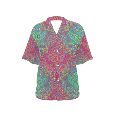 Boho Pattern Print Design 02 Women's Hawaiian Shirt