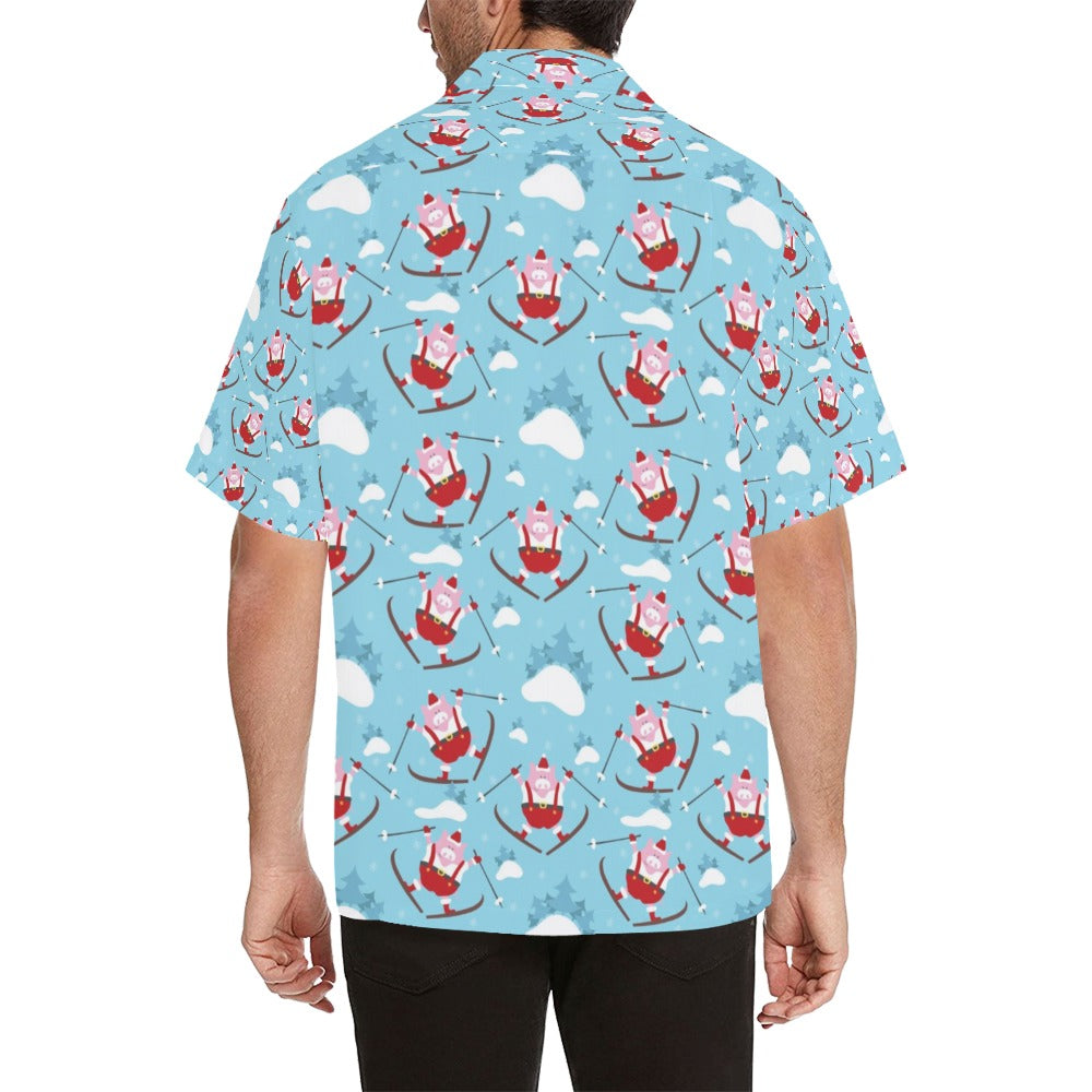 Ski Print Design LKS309 Men's Hawaiian Shirt