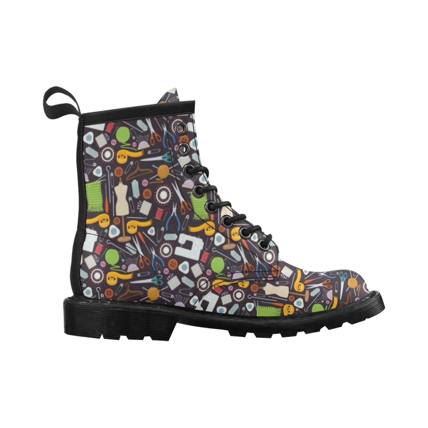 Sewing Equipment Print Design LKS308 Women's Boots