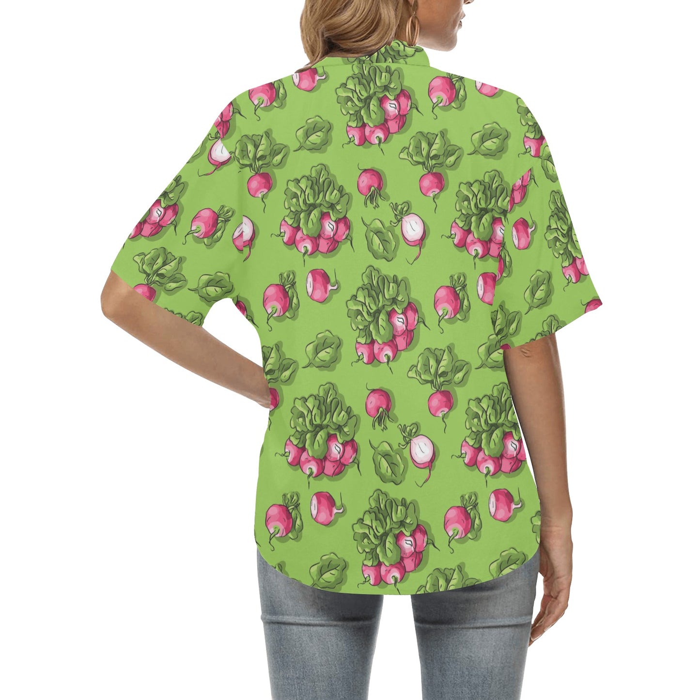Radish Pattern Print Design A05 Women's Hawaiian Shirt