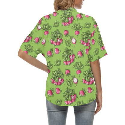 Radish Pattern Print Design A05 Women's Hawaiian Shirt