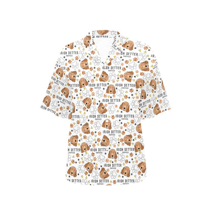 Setters Irish Print Design LKS301 Women's Hawaiian Shirt