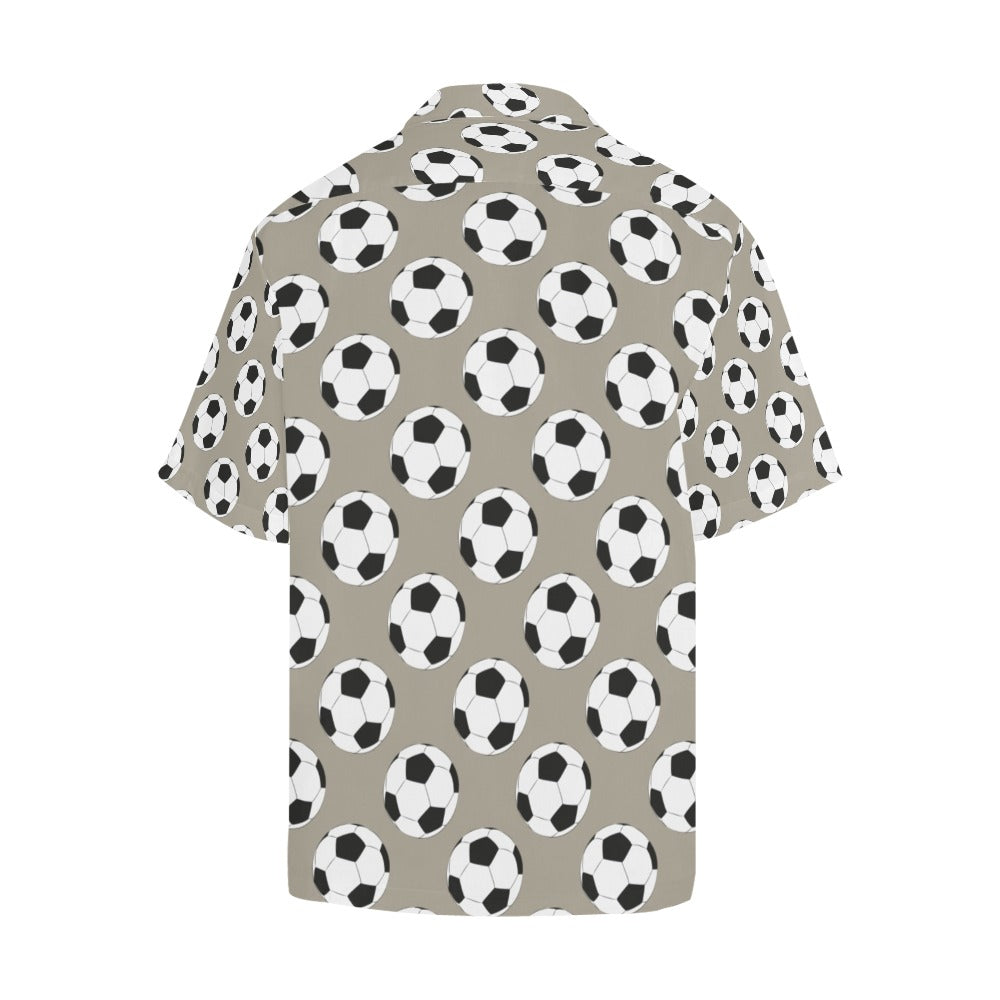 Soccer Ball Print Design LKS302 Men's Hawaiian Shirt