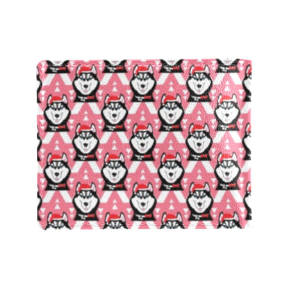 Siberian Huskies Christmas Themed Print Design LKS302 Men's ID Card Wallet