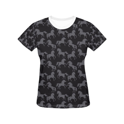 Horse Print Design LKS305 Women's  T-shirt