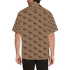 Horse Brown Print Design LKS307 Men's Hawaiian Shirt