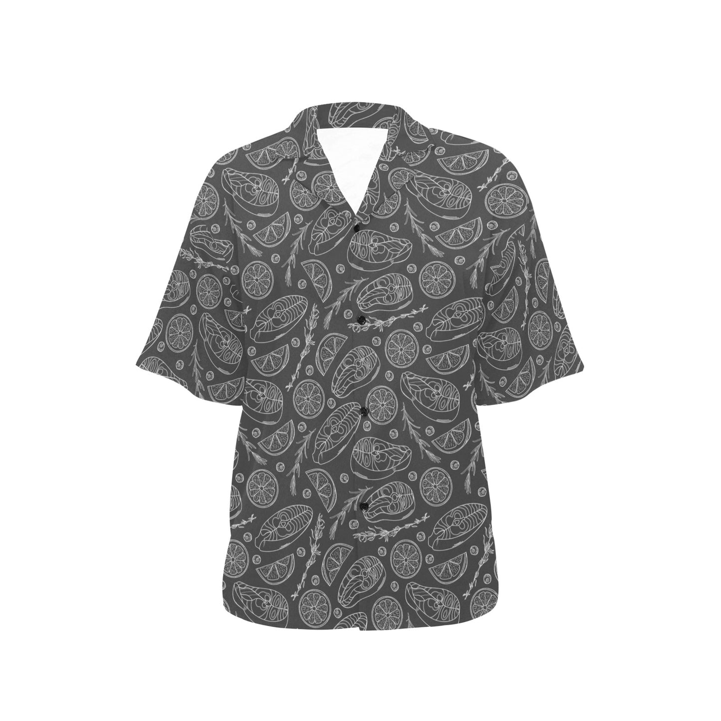 Steak Print Design LKS301 Women's Hawaiian Shirt