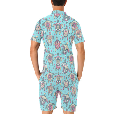 Sea Turtle Art Pattern Men's Romper