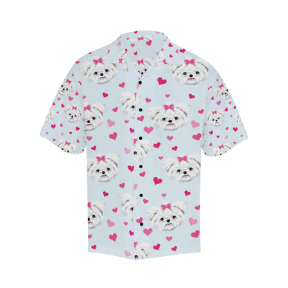 Maltese Pattern Print Design 03 Men's Hawaiian Shirt