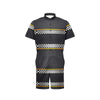 Checkered Flag Yellow Line Style Men's Romper