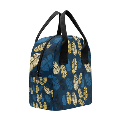 Banana Leaf Pattern Print Design BL09 Insulated Lunch Bag
