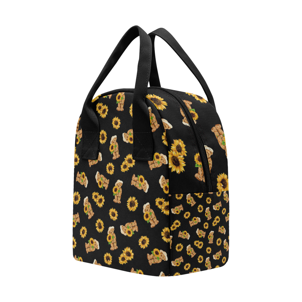 Sunflower Pattern Print Design SF016 Insulated Lunch Bag