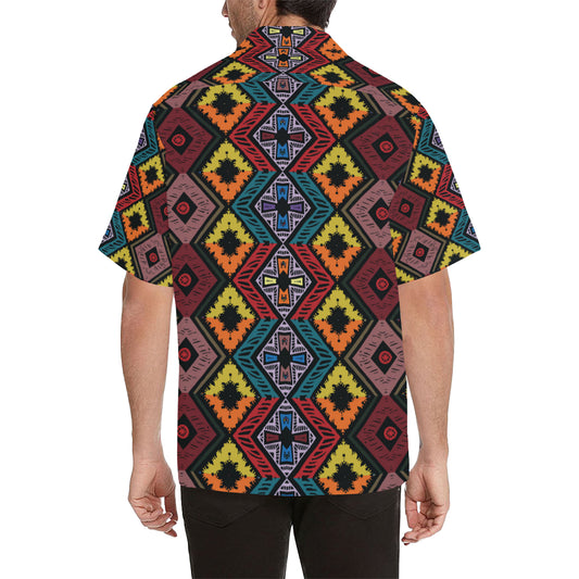 African Pattern Print Design 08 Men's Hawaiian Shirt