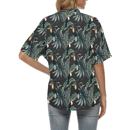 Rainforest Pattern Print Design RF06 Women's Hawaiian Shirt