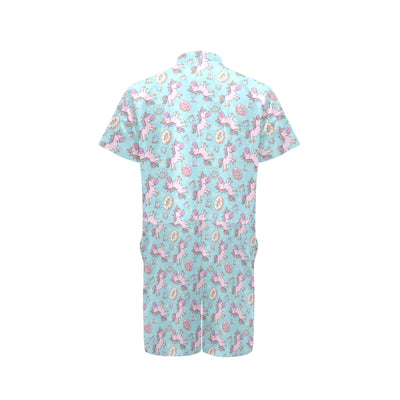 Donut Unicorn Pattern Print Design DN016 Men's Romper