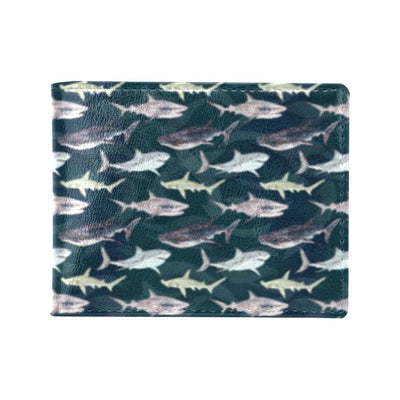 Shark Pattern Print Men's ID Card Wallet