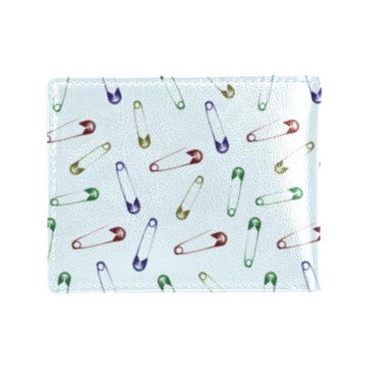 Safety Pin Print Design LKS303 Men's ID Card Wallet