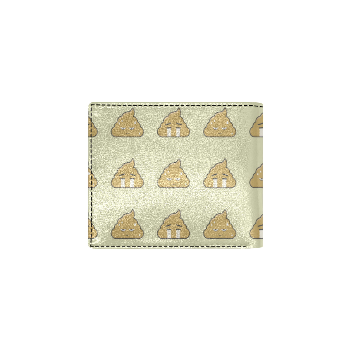 Poop Emoji Pattern Print Design A04 Men's ID Card Wallet