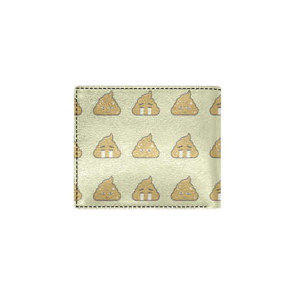 Poop Emoji Pattern Print Design A04 Men's ID Card Wallet