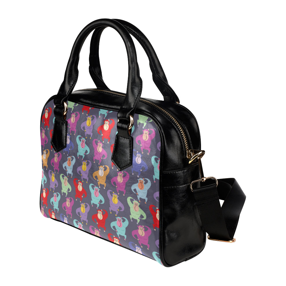 Chimpanzee Pattern Print Design 03 Shoulder Handbag