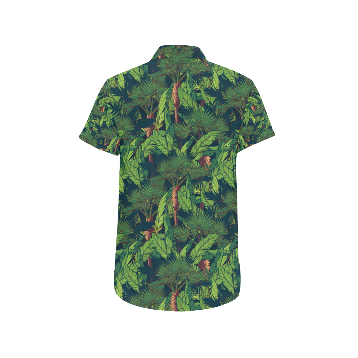 Rainforest Pattern Print Design A01 Men's Short Sleeve Button Up Shirt