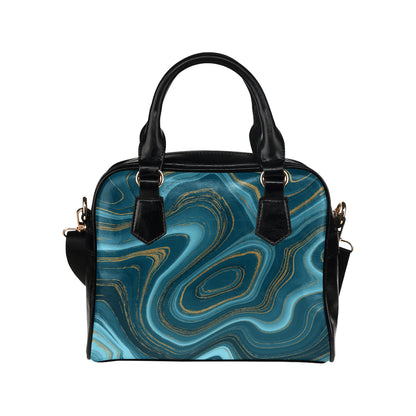 Liquid Pattern Print Design 04 Shoulder Handbag