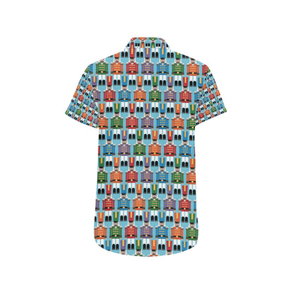Nutcracker Pattern Print Design A02 Men's Short Sleeve Button Up Shirt
