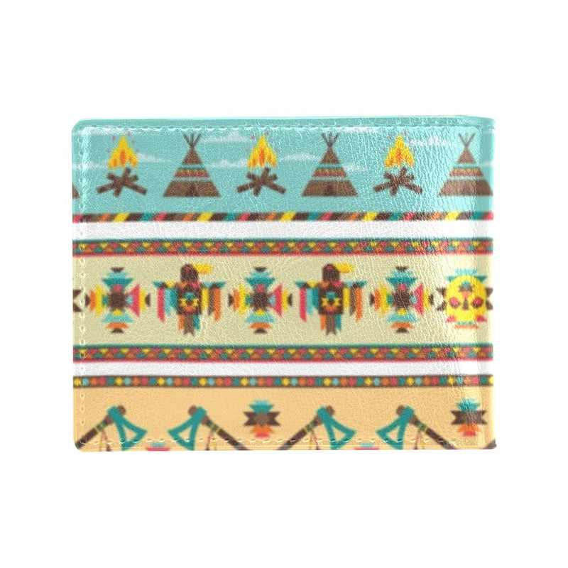 American indian Life Pattern Men's ID Card Wallet