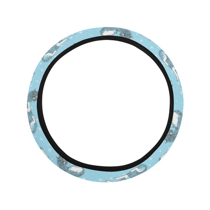 Wolf Design Print Pattern Steering Wheel Cover with Elastic Edge