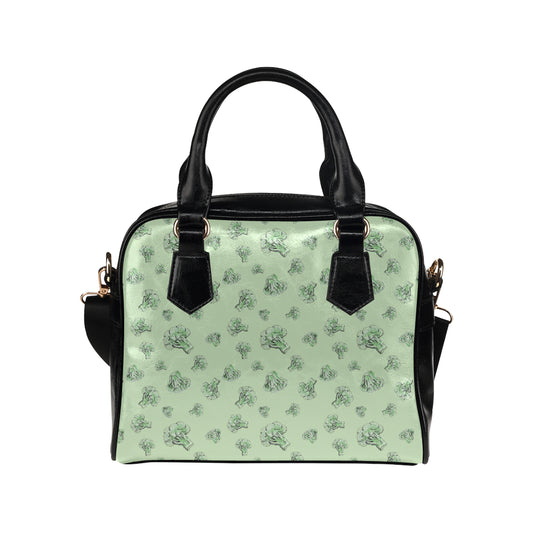 Broccoli Pattern Print Design 05 Shoulder Handbag