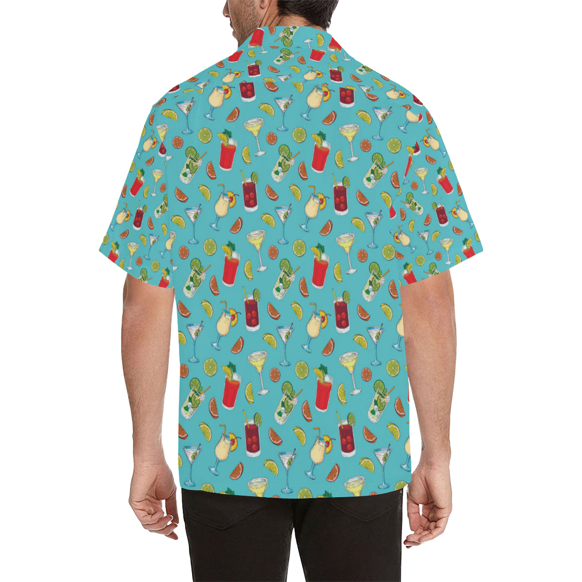 Cocktail Pattern Print Design 05 Men's Hawaiian Shirt