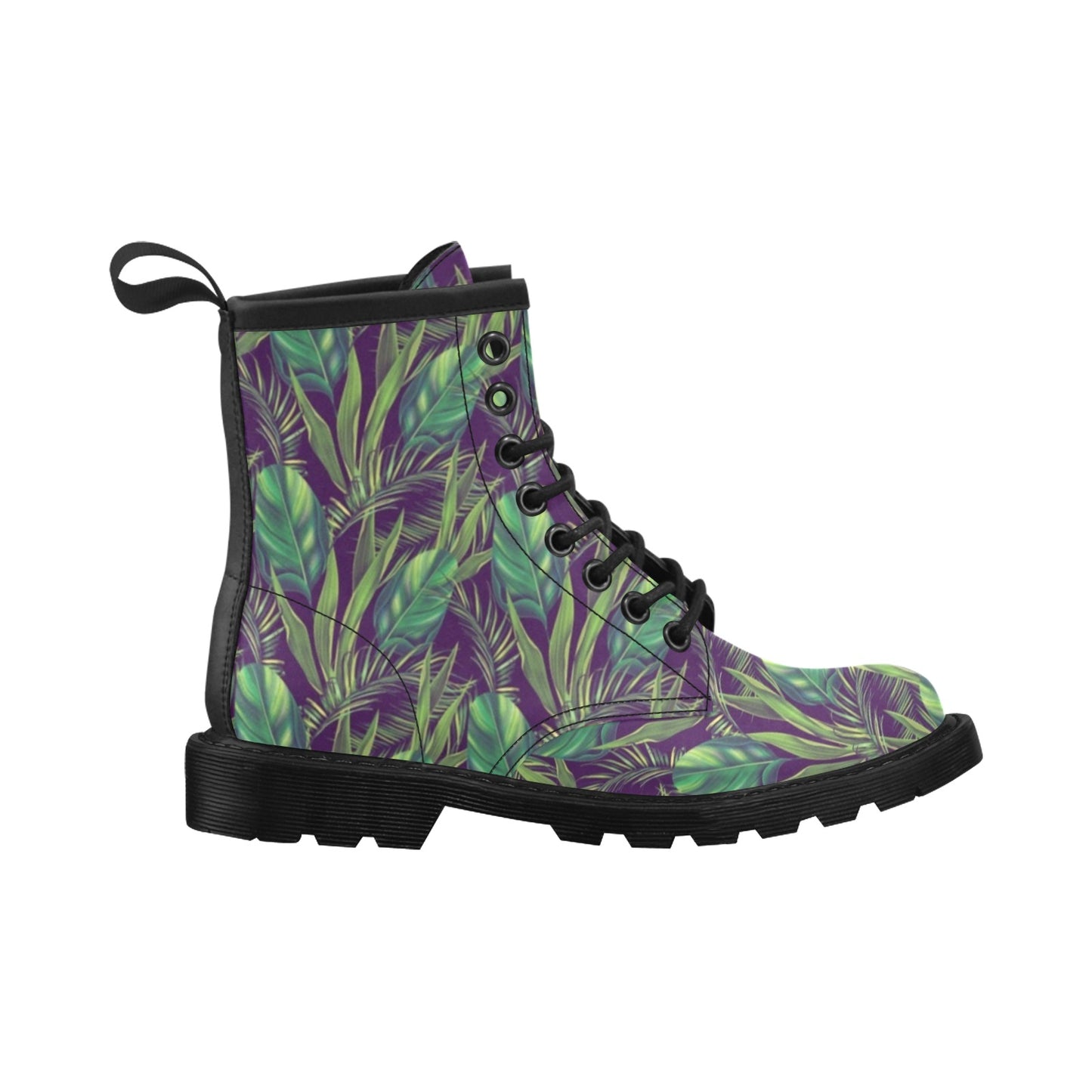 Palm Leaves Pattern Print Design PL03 Women's Boots