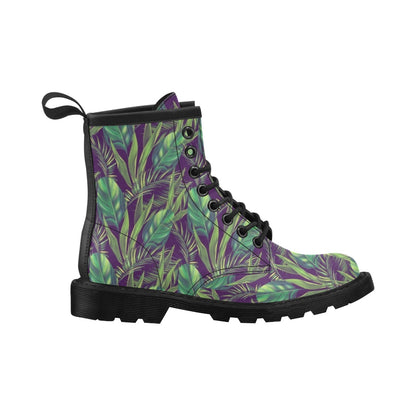 Palm Leaves Pattern Print Design PL03 Women's Boots