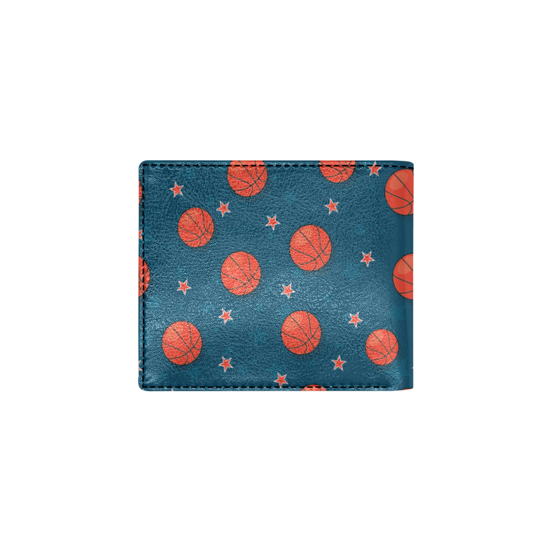 Basketball Pattern Print Design 02 Men's ID Card Wallet
