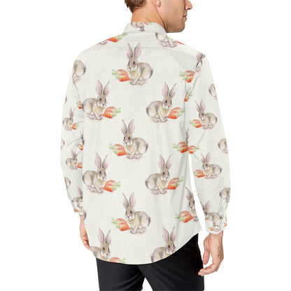Rabbit Pattern Print Design 01 Men's Long Sleeve Shirt