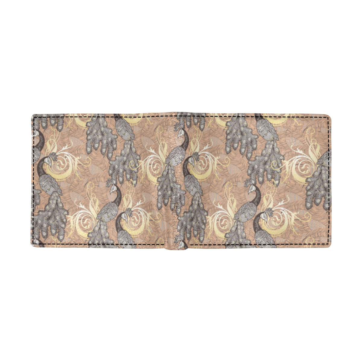 Peacock Pattern Print Design A05 Men's ID Card Wallet