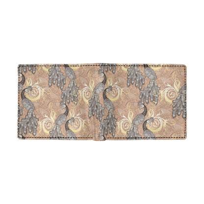 Peacock Pattern Print Design A05 Men's ID Card Wallet