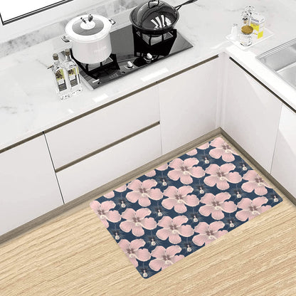 Plumeria Pattern Print Design PM018 Kitchen Mat